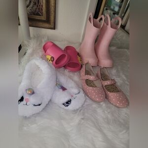 Bundle of 4 Pair Shoes Boots Slippers Girls